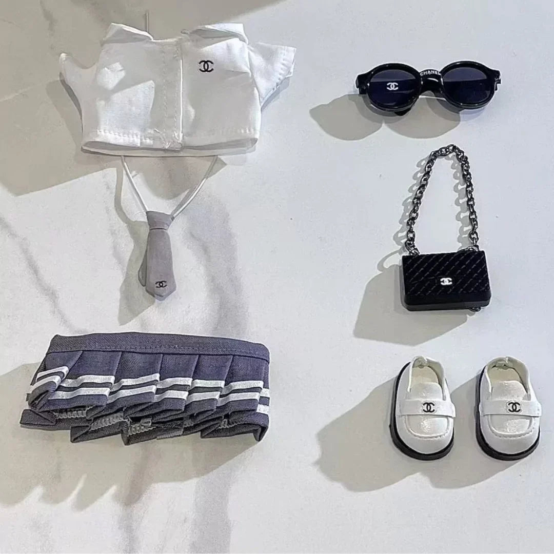 Handmade Luxury-Inspired White Collared Shirt Outfit