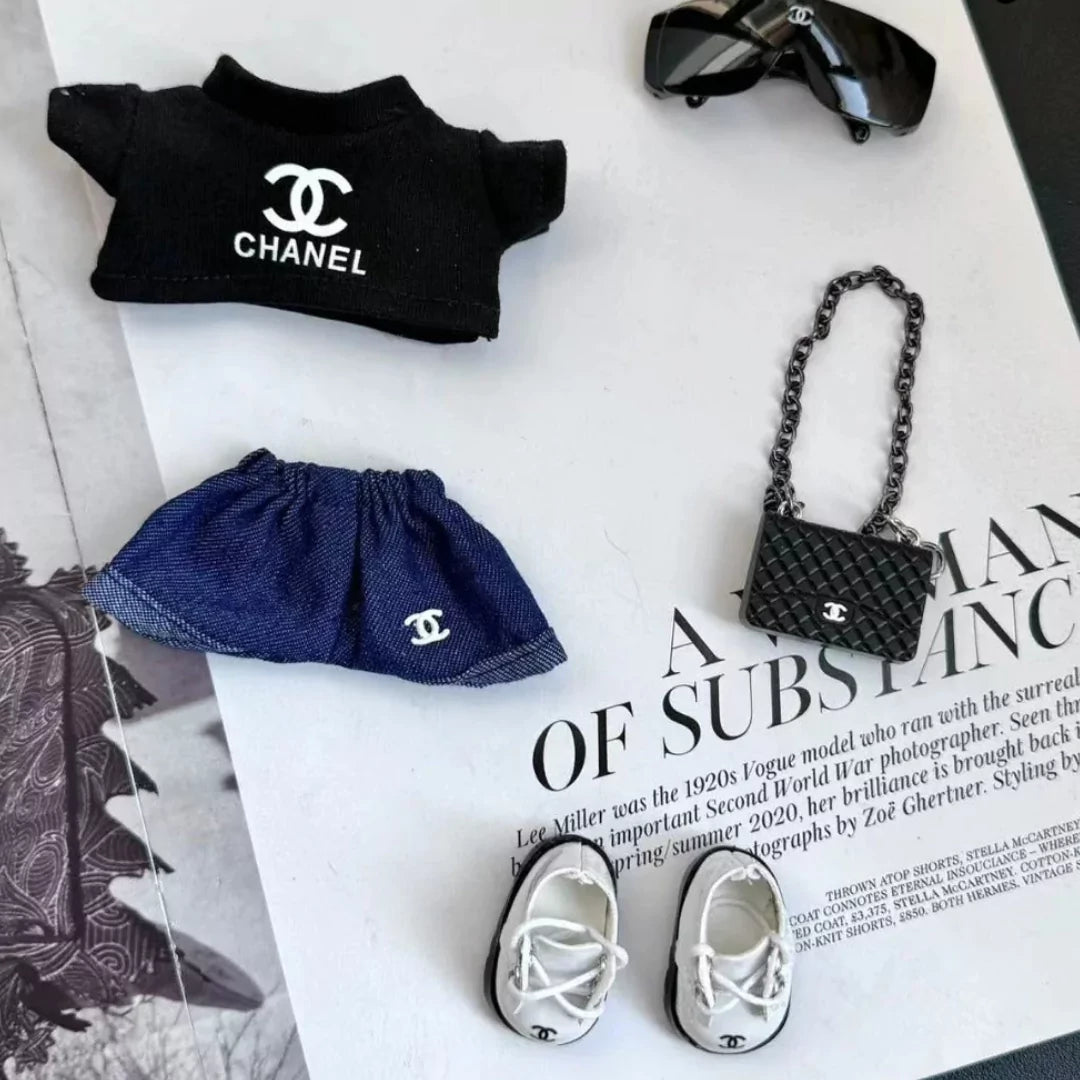 Handmade Luxury-Inspired Black Long-Sleeve Shirt Outfit