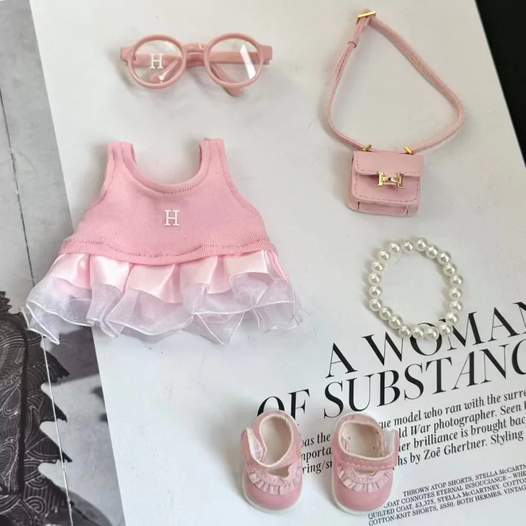 Handmade Luxury-Inspired Sleeveless Pink Dress Outfit