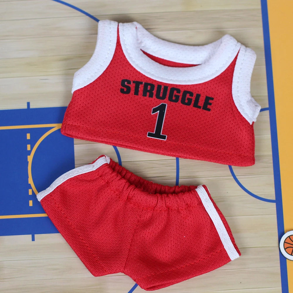 17Cm Mini Labubu Doll'S Clothes Outfit Accessories for Basketball Playe Clothing Labubu Idol V2 Idol Athlete Clothing Gift