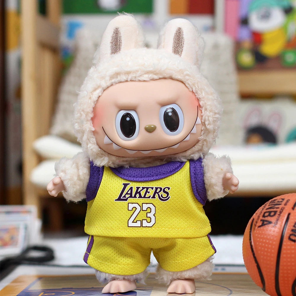 17Cm Mini Labubu Doll'S Clothes Outfit Accessories for Basketball Playe Clothing Labubu Idol V2 Idol Athlete Clothing Gift