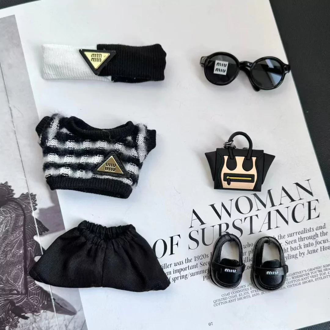 Handmade Luxury-Inspired Black & White Streetwear Outfit