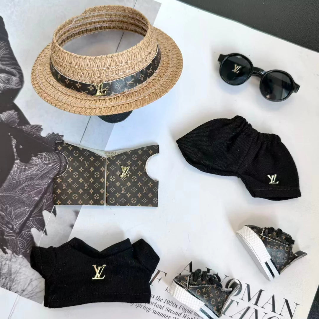 Handmade Luxury-Inspired Straw Hat & Patterned Vest Outfit