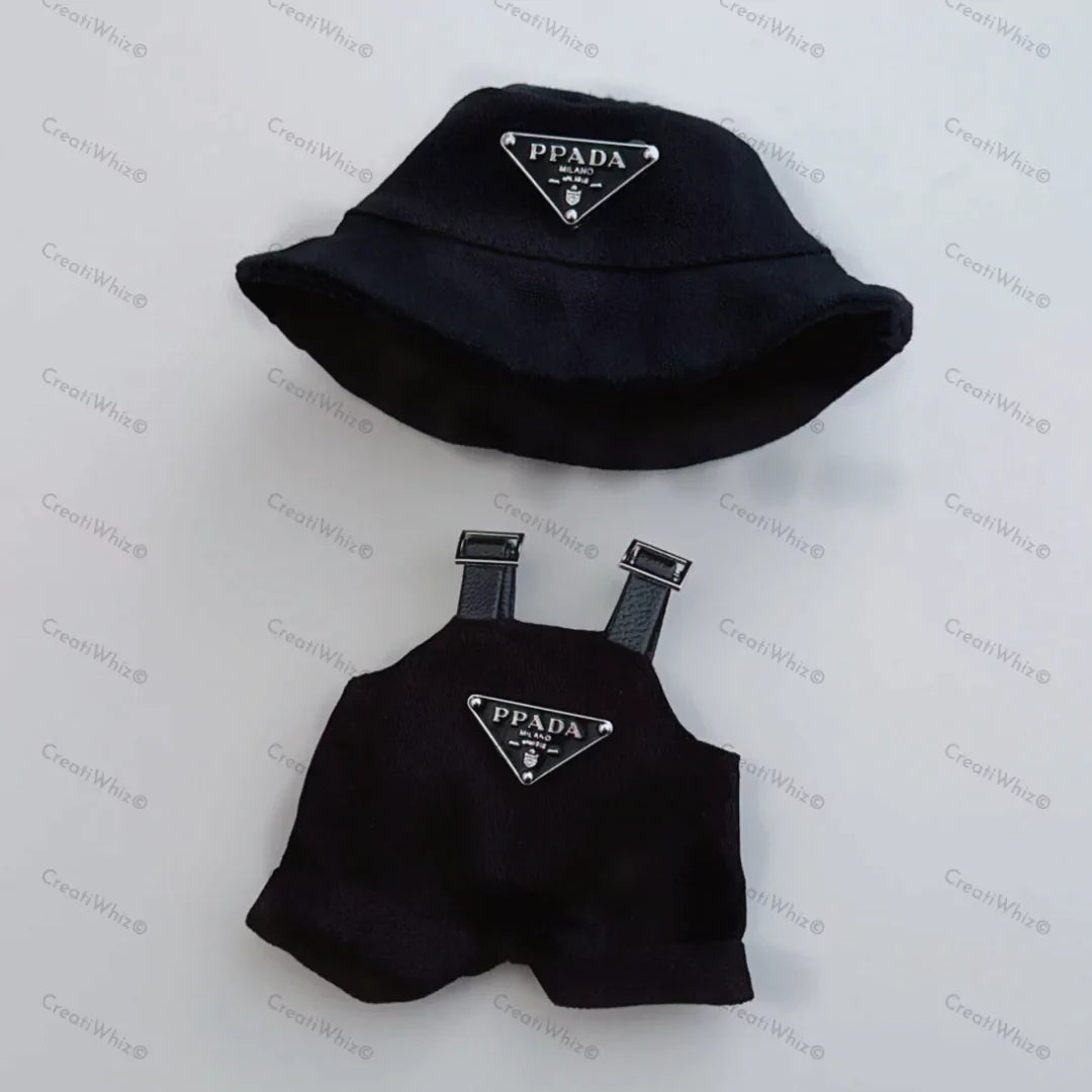 Handmade Luxury-Inspired Black Overalls Outfit