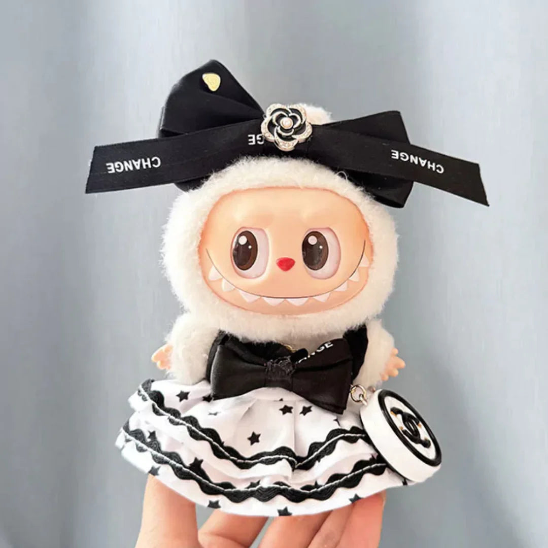 Handmade Luxury-Style Black Bow & Dress Outfit