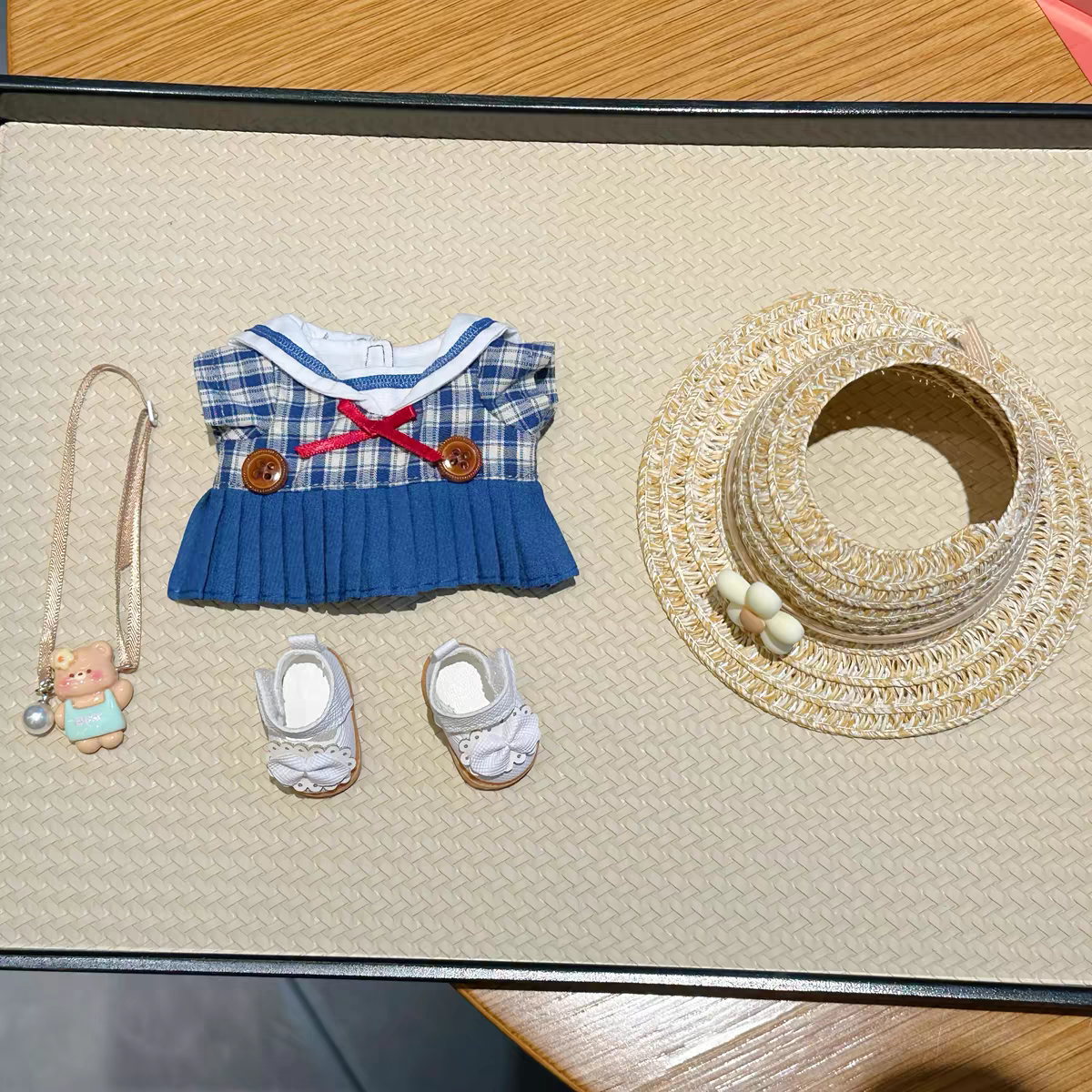 Doll Cloth Navy Belle Dress Set - 028