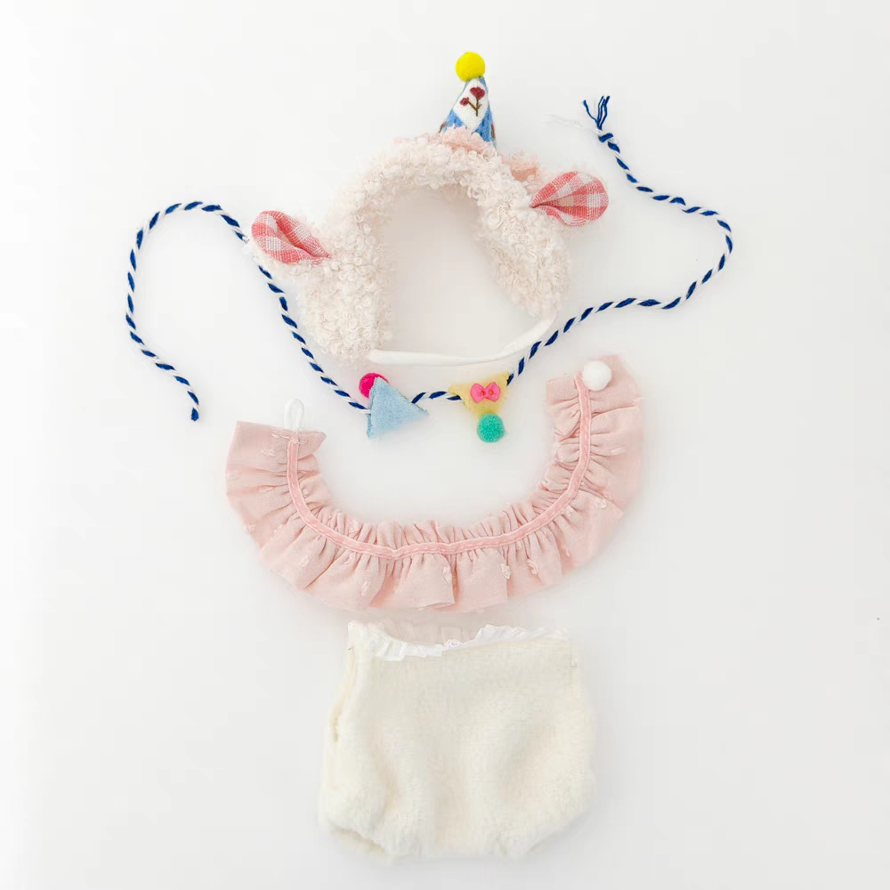 Doll Cloth Snowy Lamb Festival Ensemble - 007