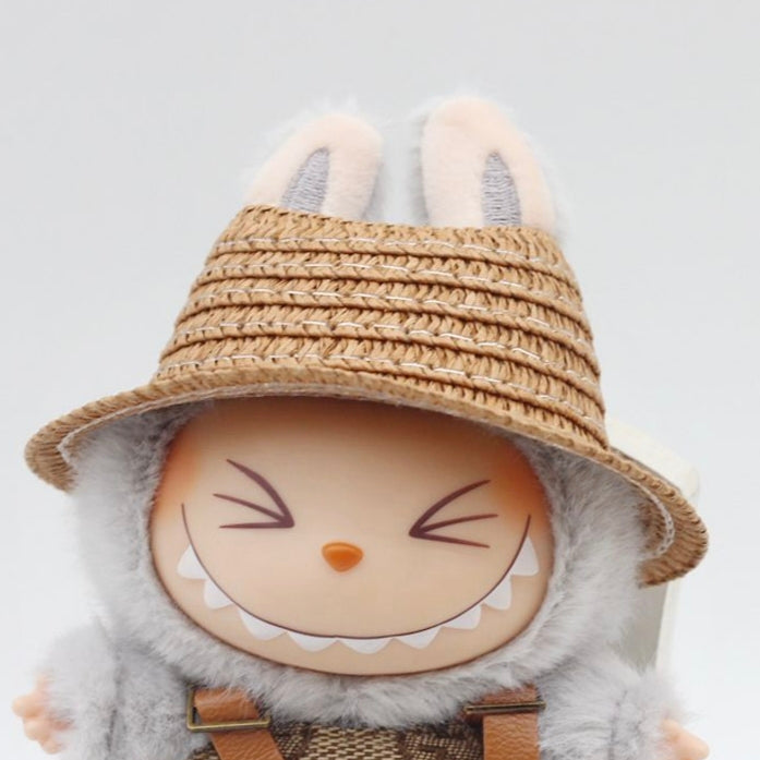 The Monsters Labubu Cloth Sunshade Straw Hat 3