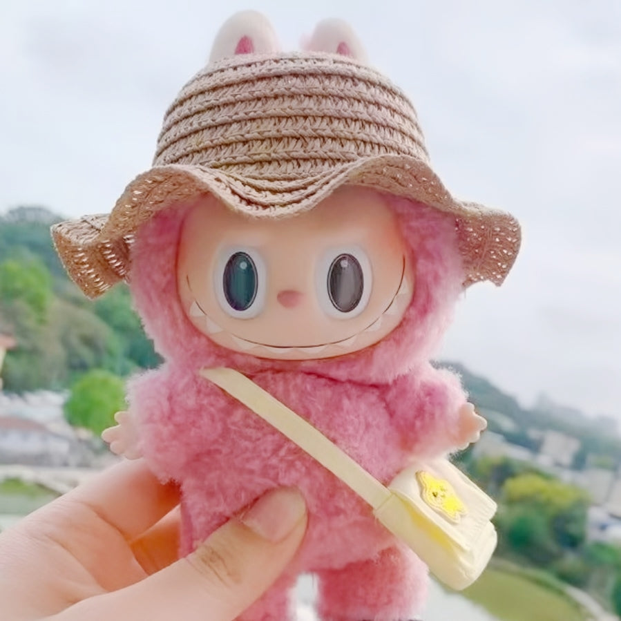 Doll Cloth Sunshade Straw Hat - 070