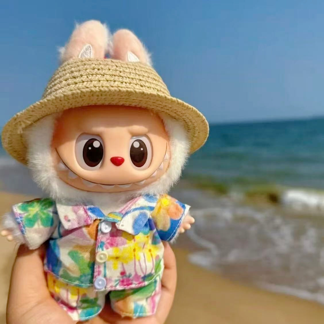 Doll Cloth Sunshade Straw Hat - 070
