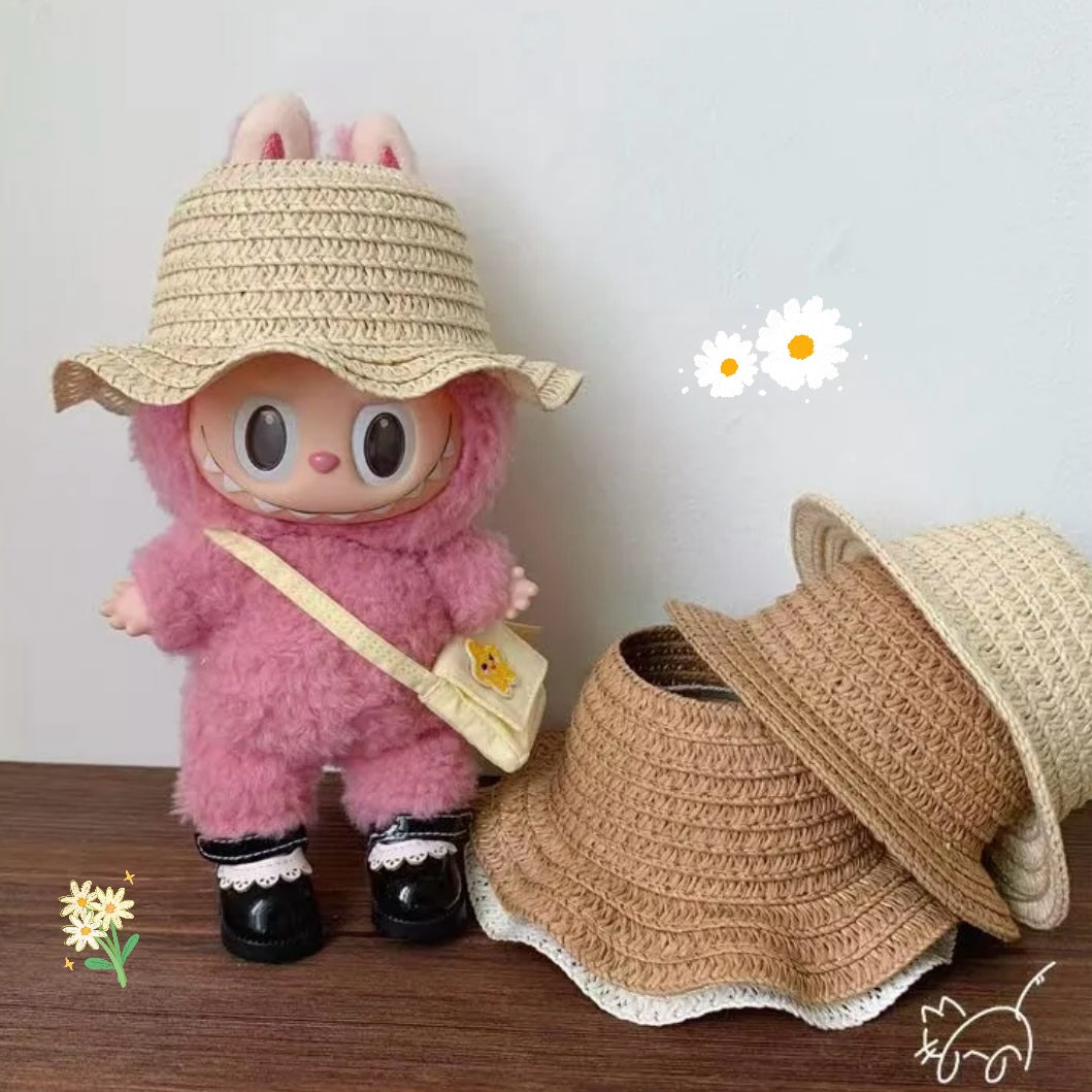 Doll Cloth Sunshade Straw Hat - 070