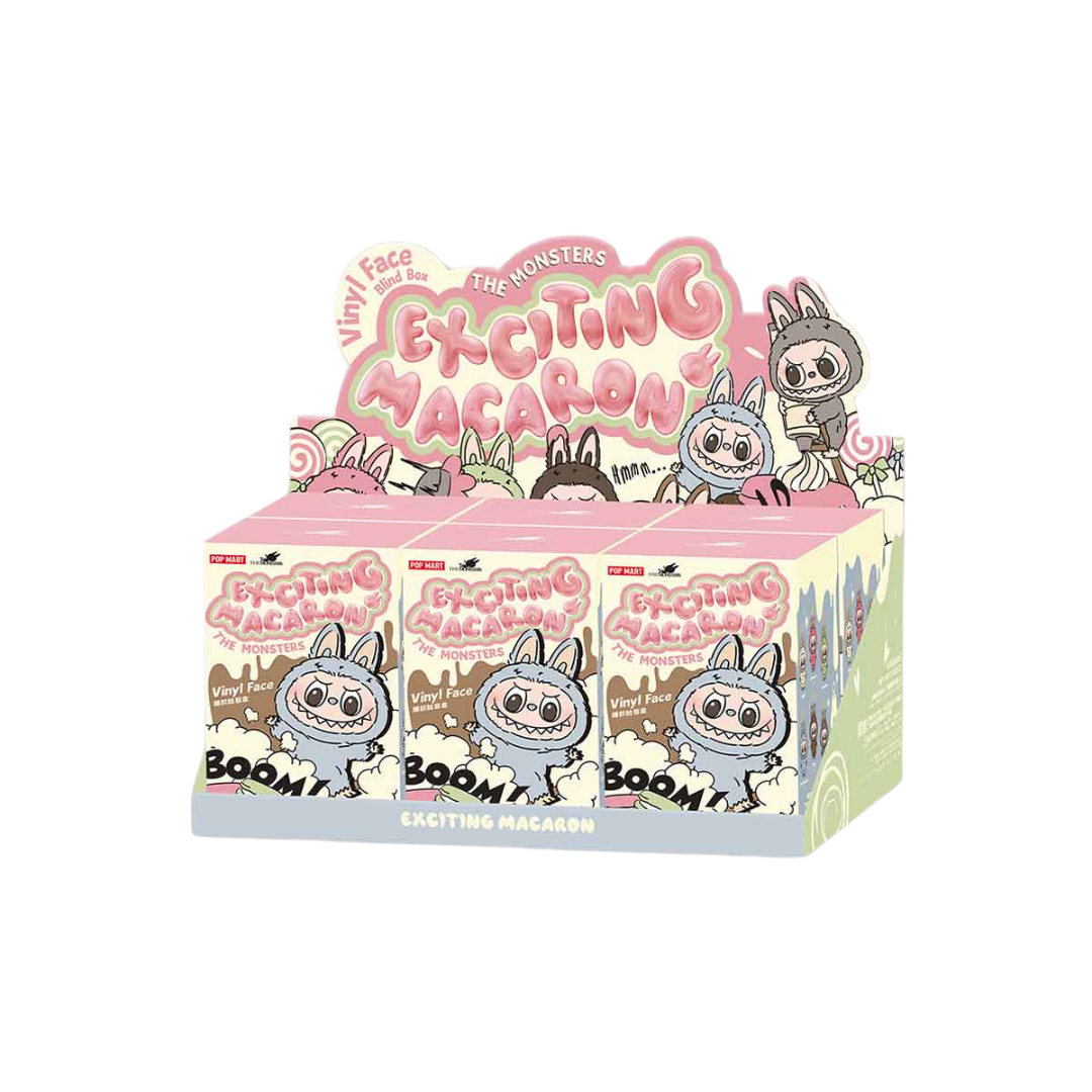 POP MART LABUBU THE MONSTERS EXCITING MACARON SERIES VINYL PLUSH PENDANT - CASE OF 6