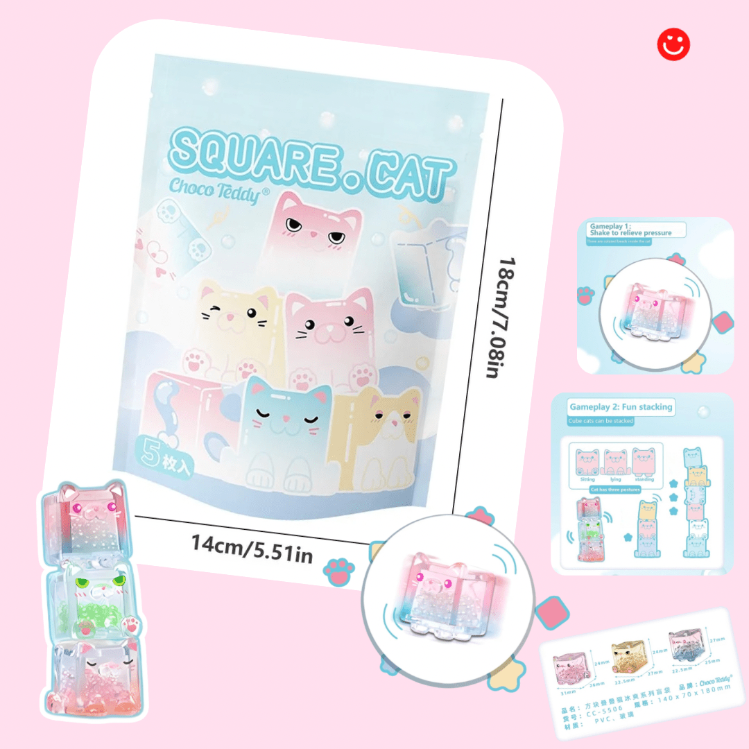ChocoTeddy Square Cat Glow In The Dark Miniature Blind Bag Series 2