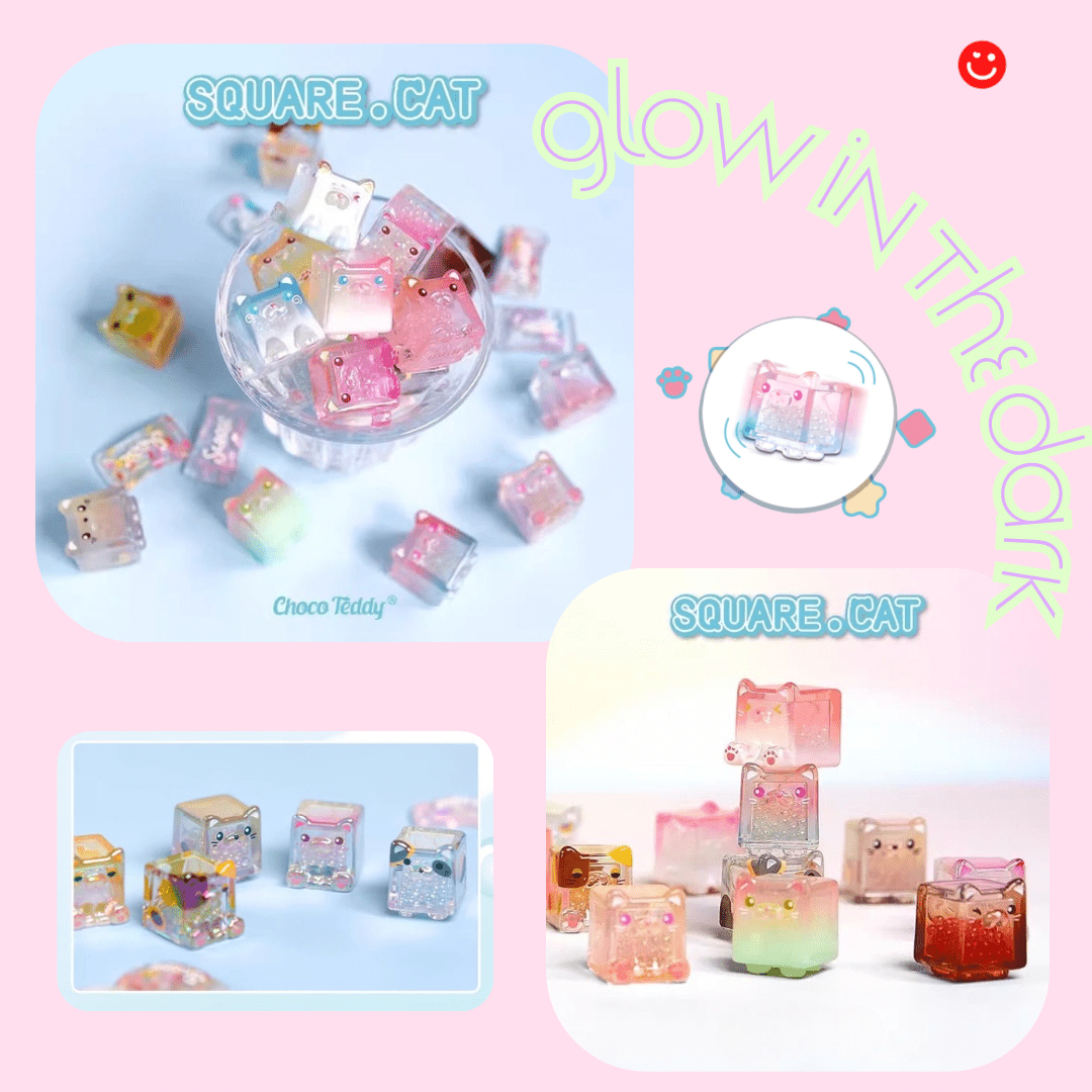 ChocoTeddy Square Cat Glow In The Dark Miniature Blind Bag Series 2