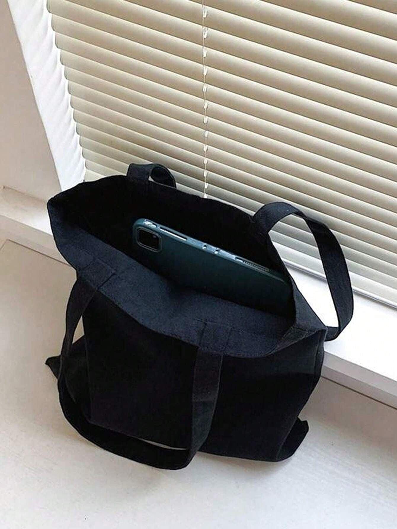 Cute Labubu Shoulder Tote Canvas Bag