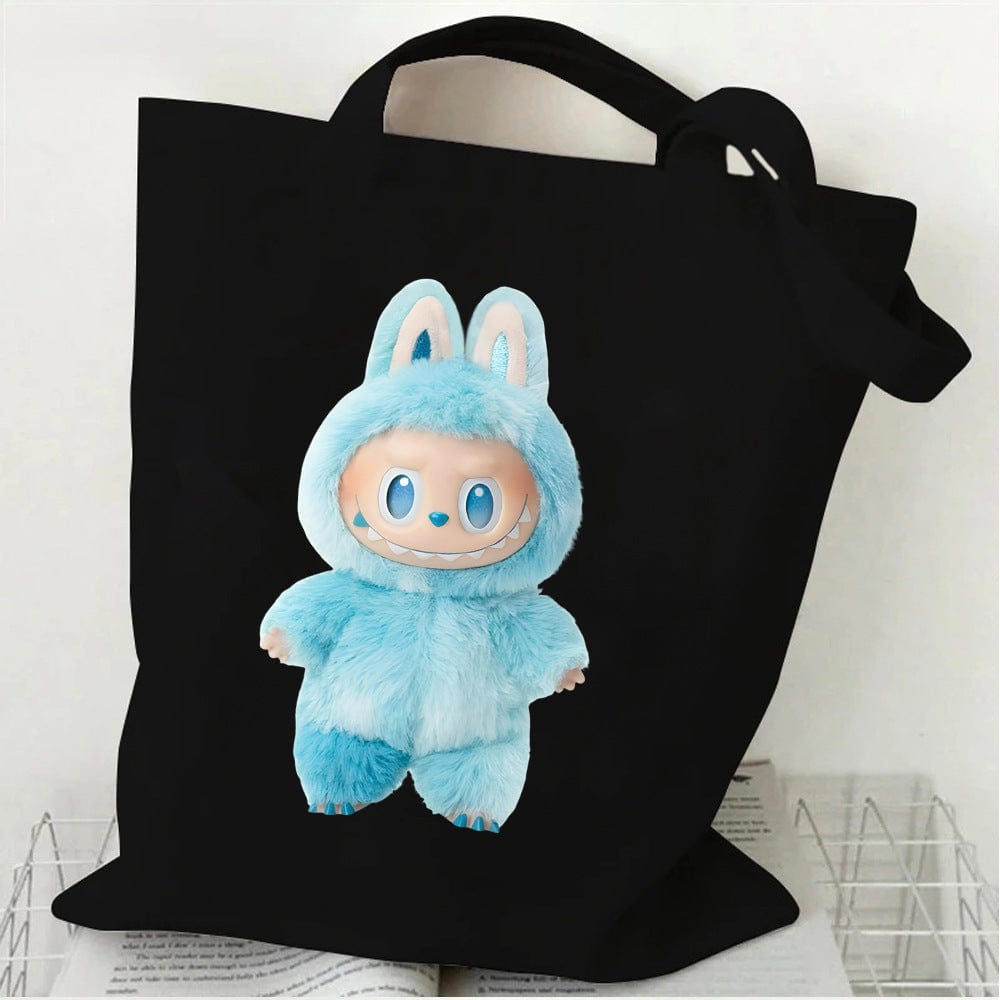 Cute Labubu Shoulder Tote Canvas Bag