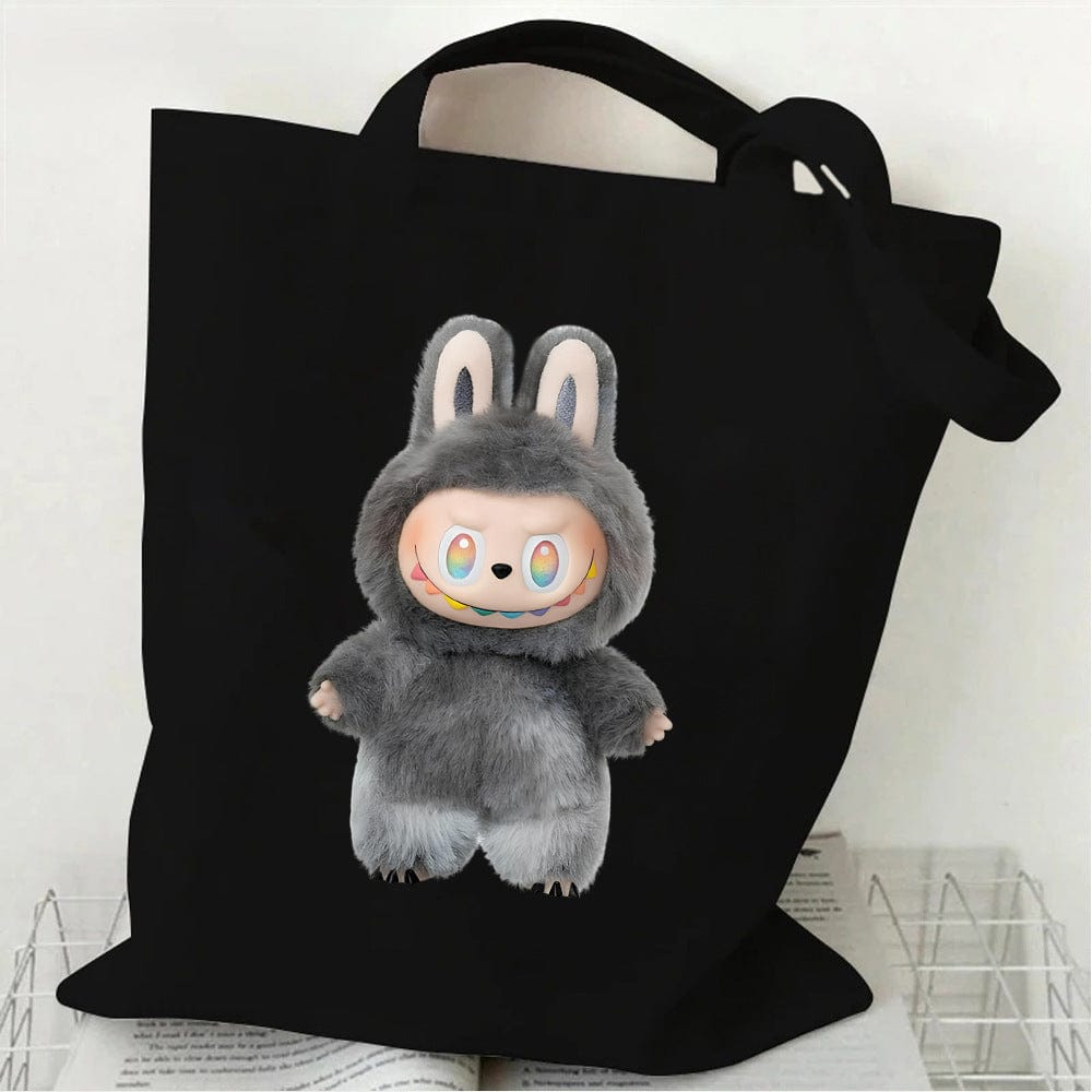 Cute Labubu Shoulder Tote Canvas Bag