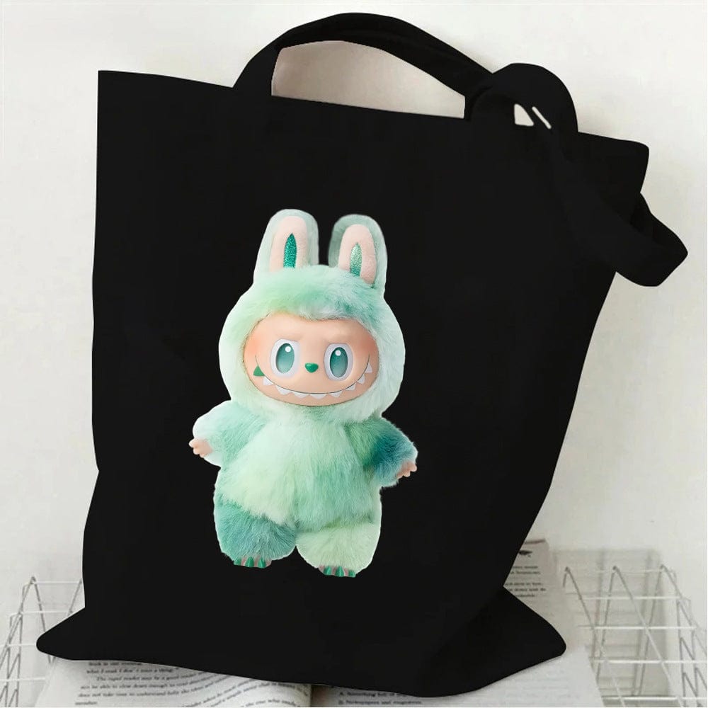 Cute Labubu Shoulder Tote Canvas Bag