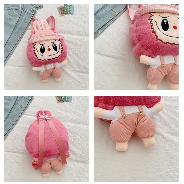 Cute Mario Labubu Plush Backpack Bag