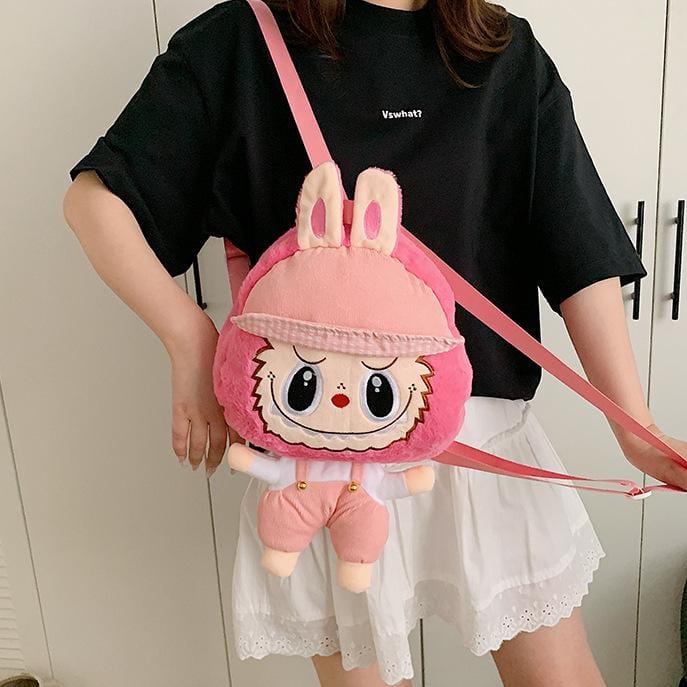 Cute Mario Labubu Plush Backpack Bag
