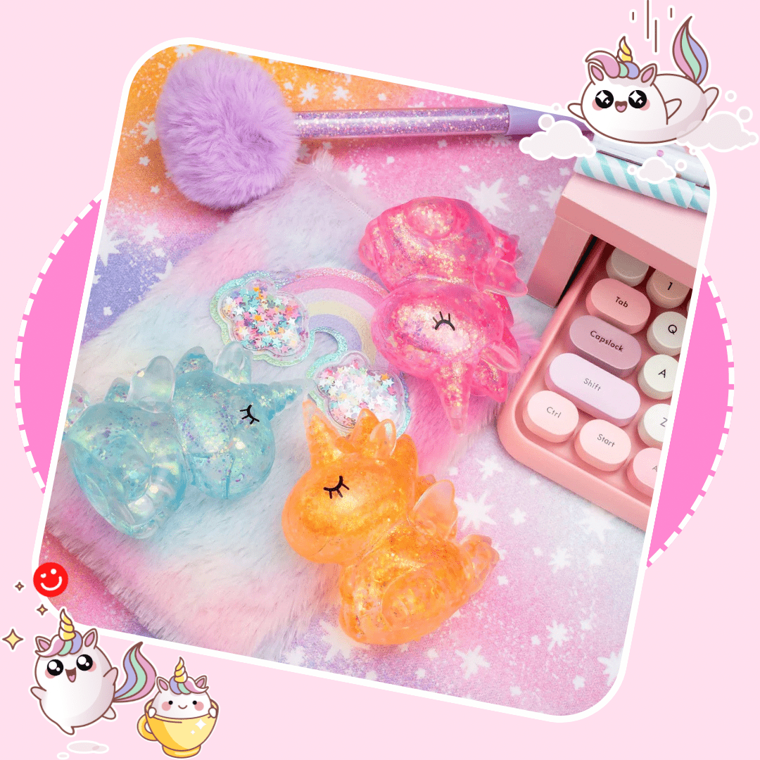 Gummy Kawaii Unicorn Friends Sensory Squishy Toy