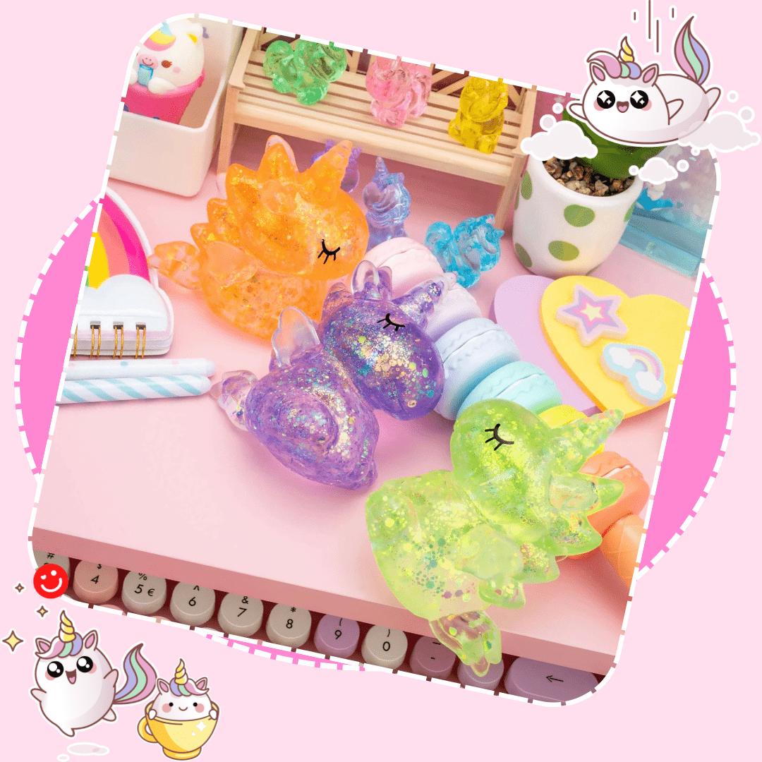 Gummy Kawaii Unicorn Friends Sensory Squishy Toy