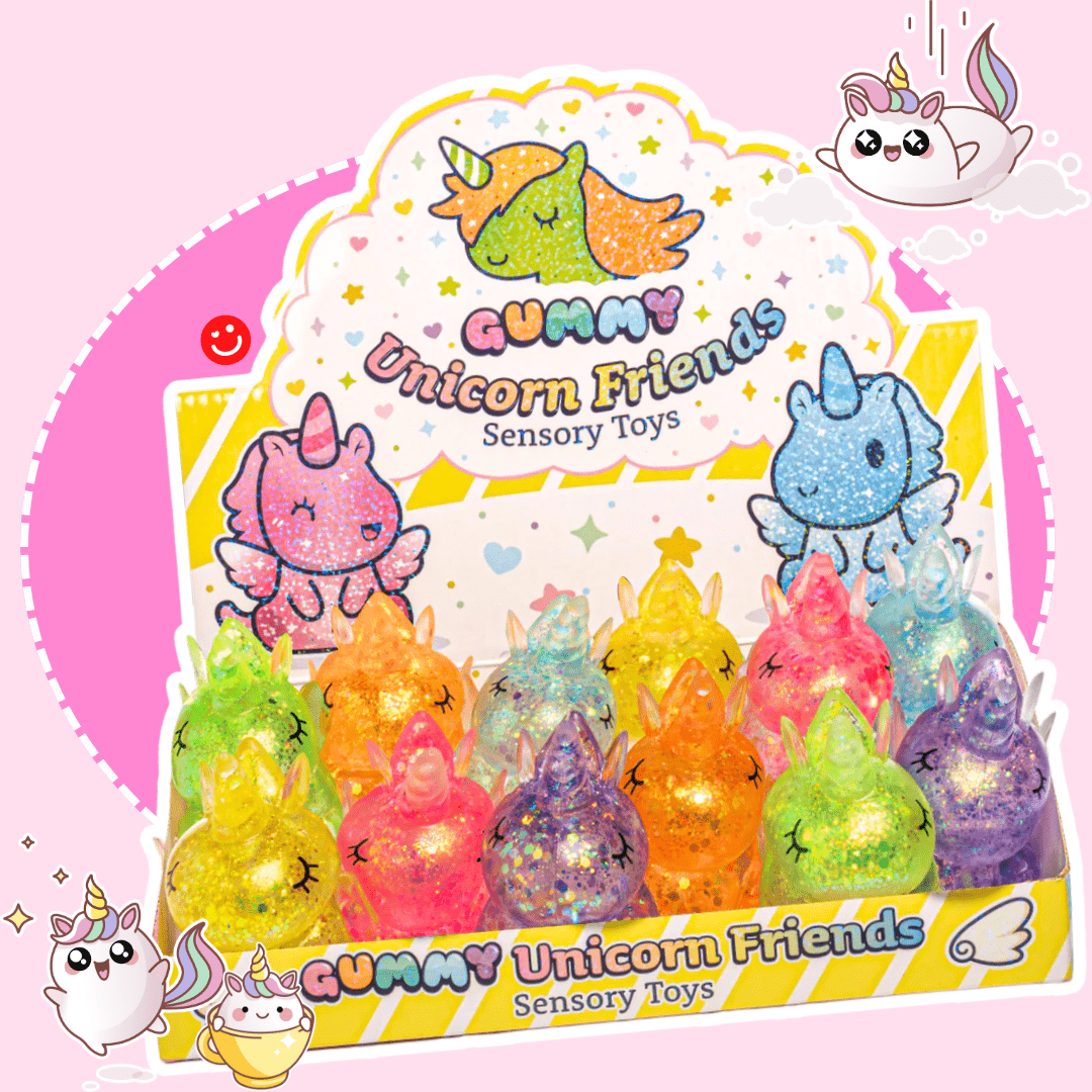 Gummy Kawaii Unicorn Friends Sensory Squishy Toy