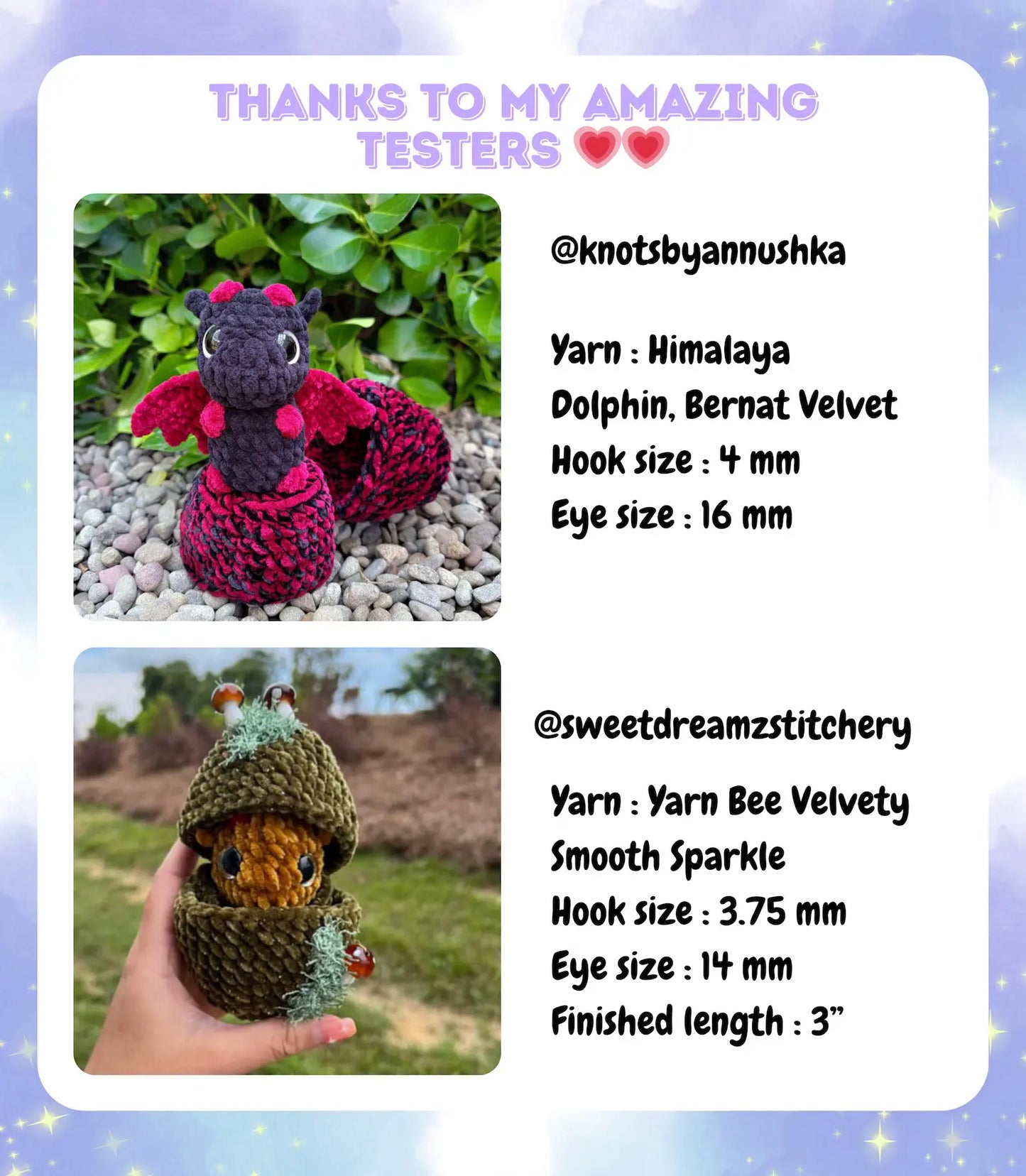 Hatching Baby Dragons & Eggs Crochet Pattern – Low/No-Sew Amigurumi PDF