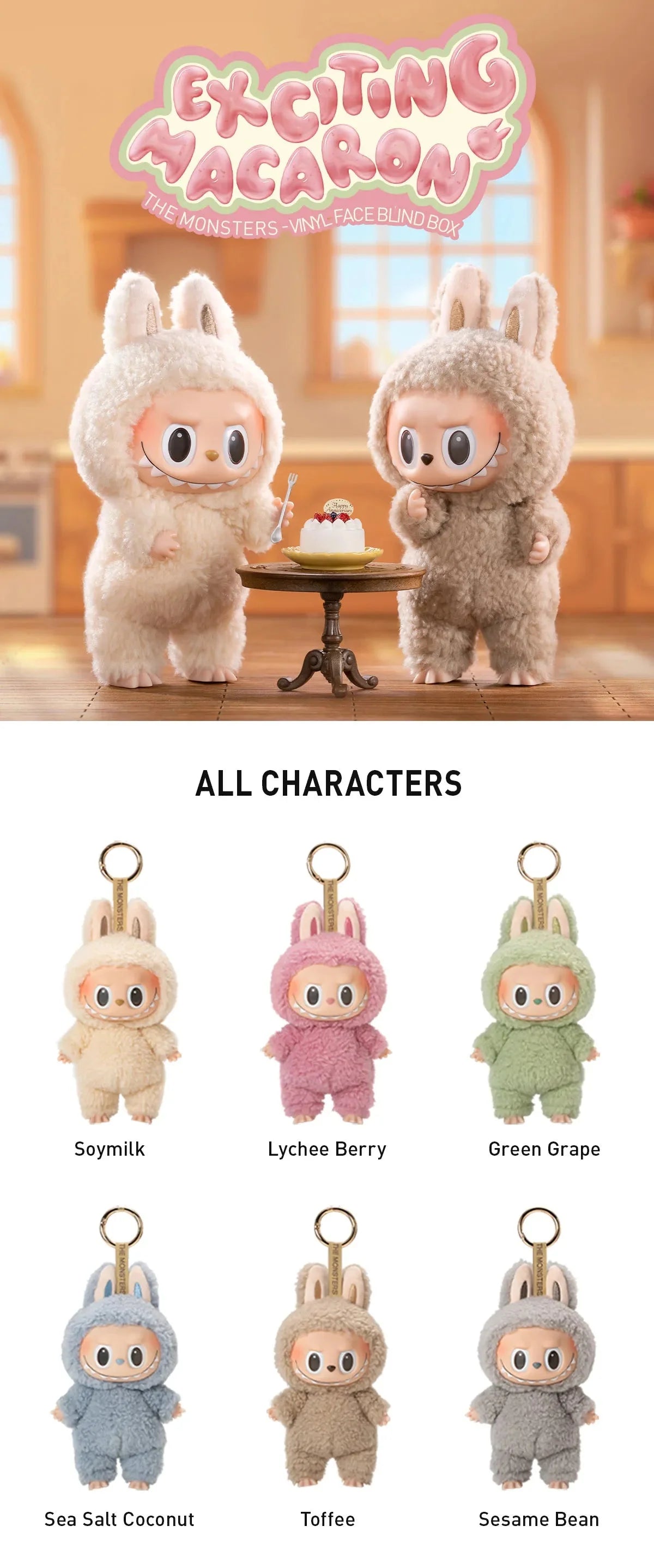 Pop Mart The Monsters Labubu Exciting Macaron Vinyl Face Blind Box