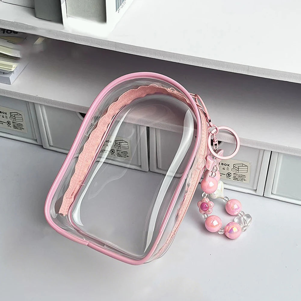 Labubu Protect Case Labubu Sitting Party 15/17Cm Cotton Doll Shoulder Pain Bag PVC Storage Bag Labubu Walk Bag Dustproof