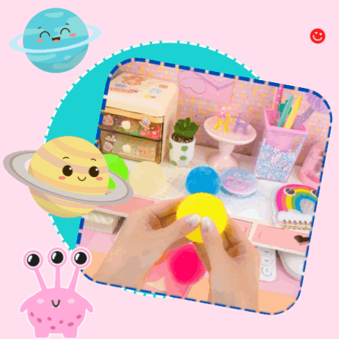 Kawaii Galaxy Gummy Globs SquishySensory Toy Ball