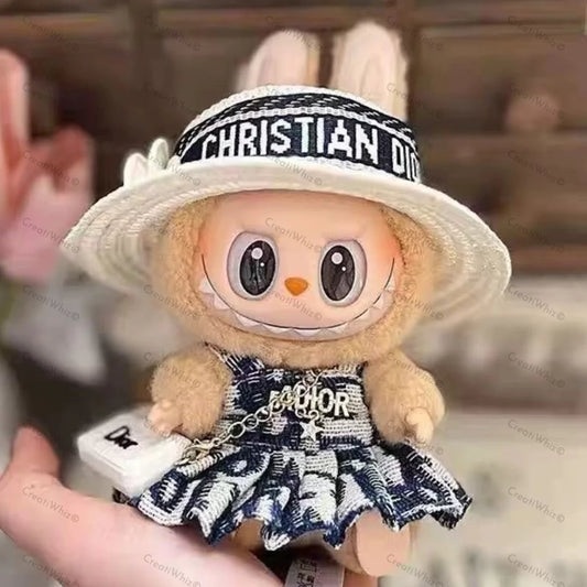 Handmade Luxury-Inspired Blue & White Lady Outfit