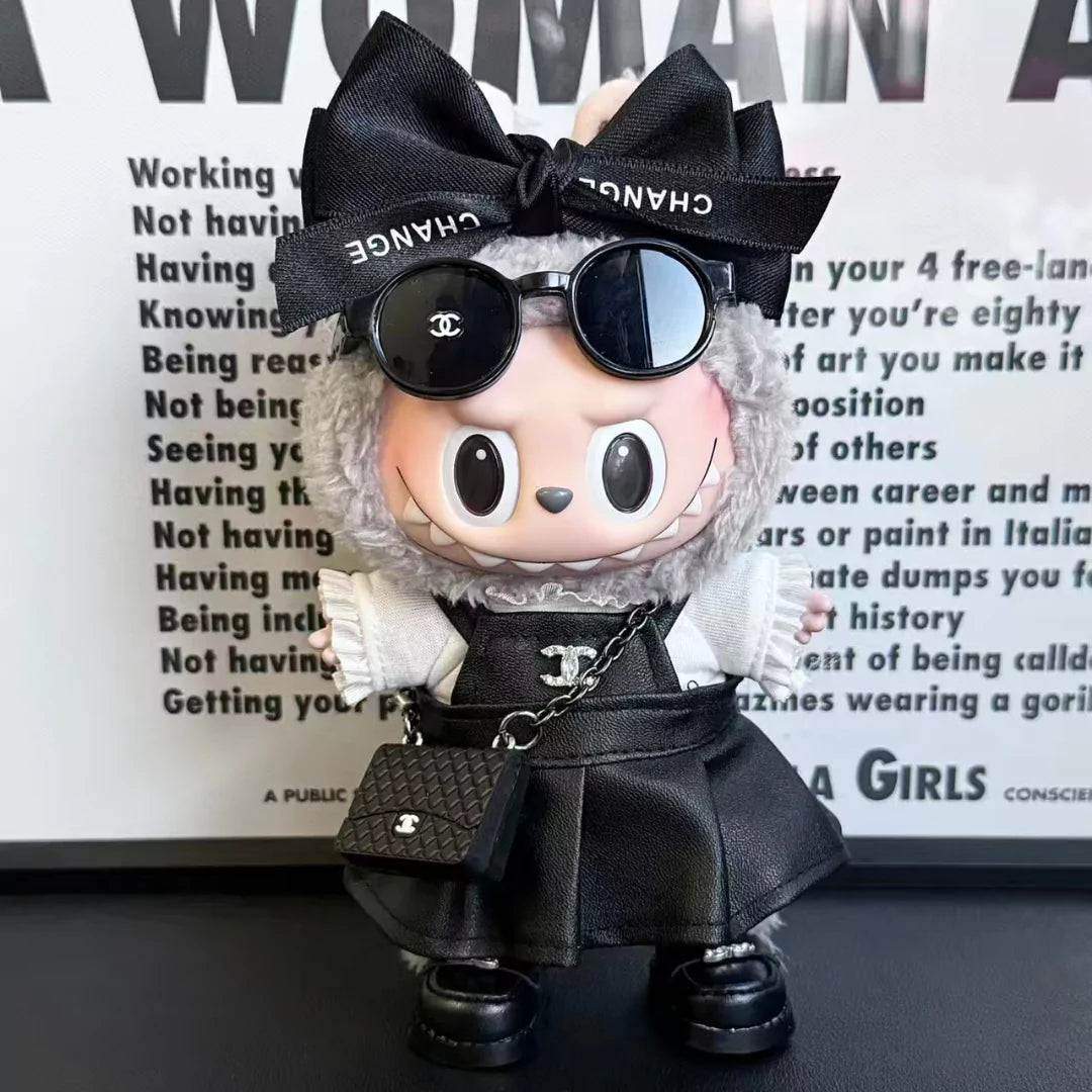 Handmade Luxury-Inspired Black Bow Outfit