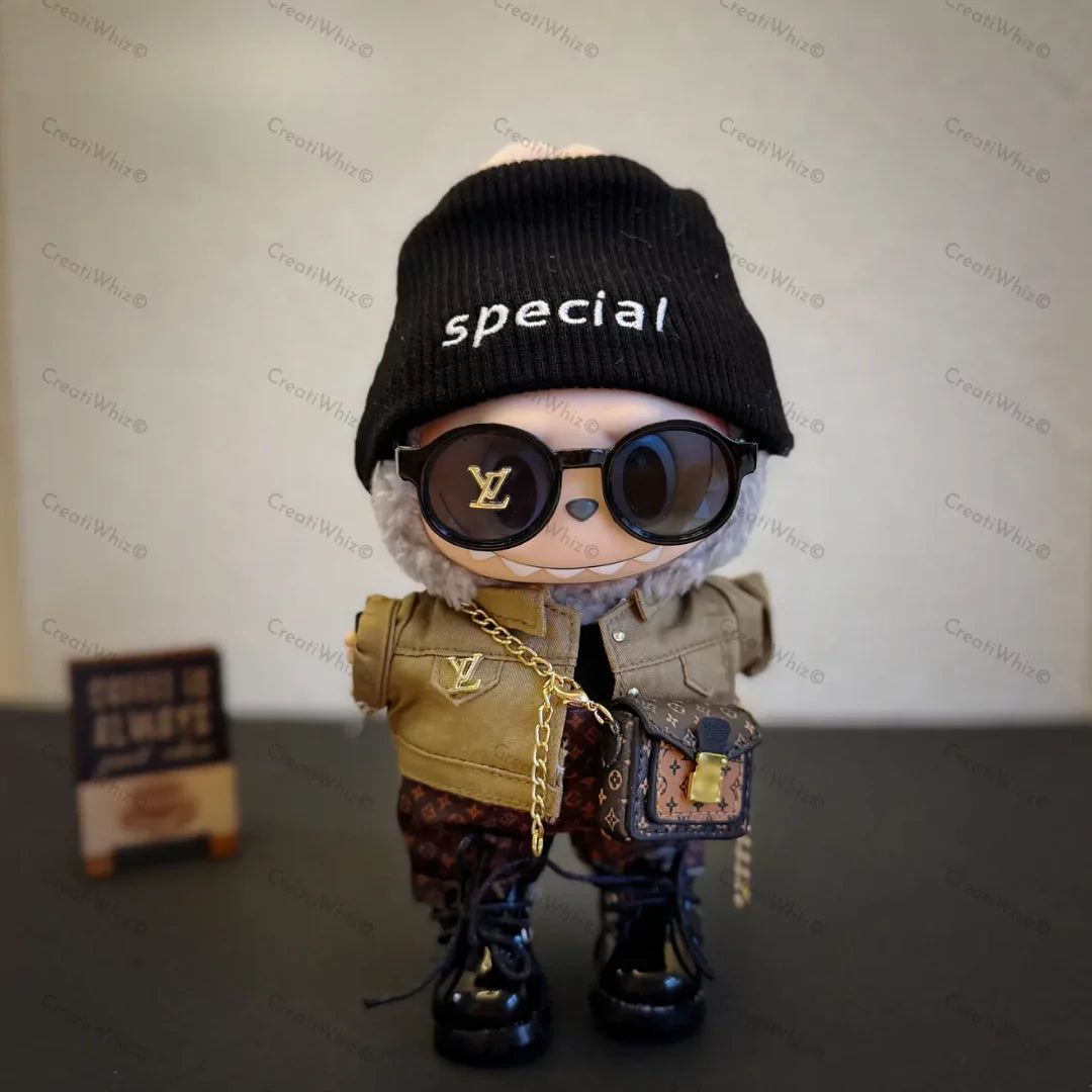 Handmade Luxury-Inspired Khaki Jacket Outfit