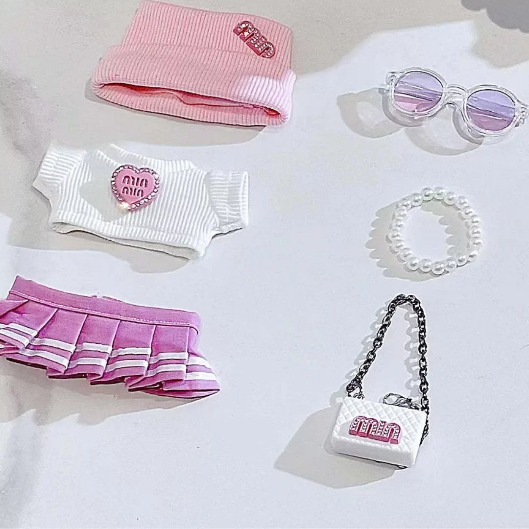 Handmade Luxury-Inspired Pink Skirt Outfit