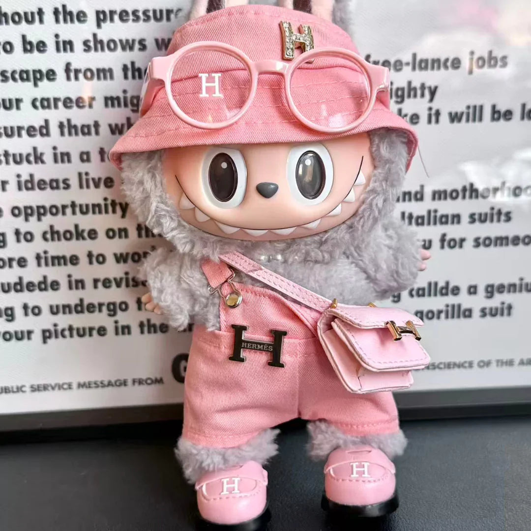 Handmade Luxury-Inspired Pink Overalls Outfit