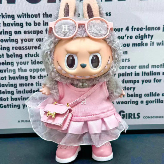 Handmade Luxury-Inspired Sleeveless Pink Dress Outfit