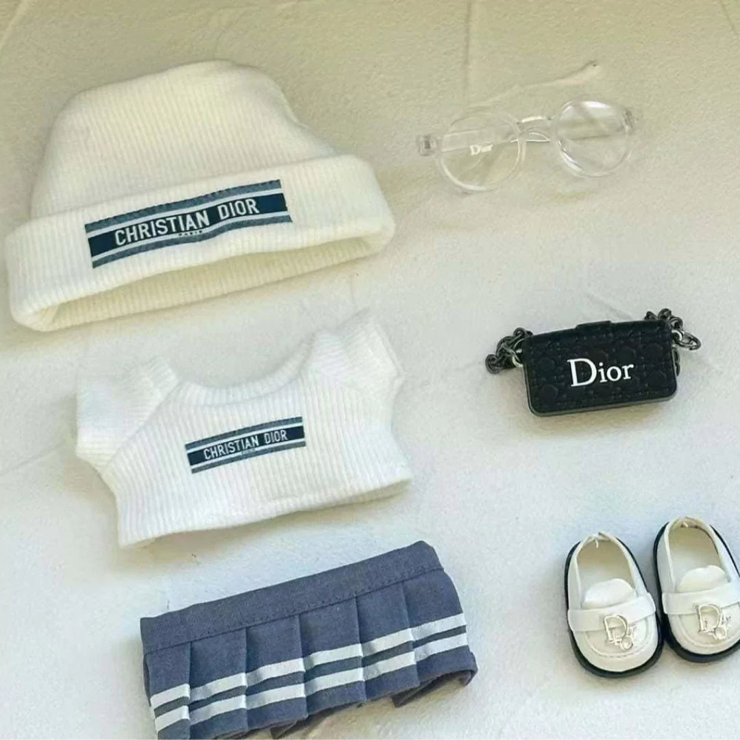 Handmade Luxury-Inspired White Ribbed Knit Top Outfit