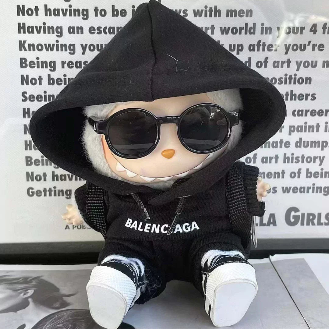 Handmade Luxury-Inspired Black Hoodie Outfit