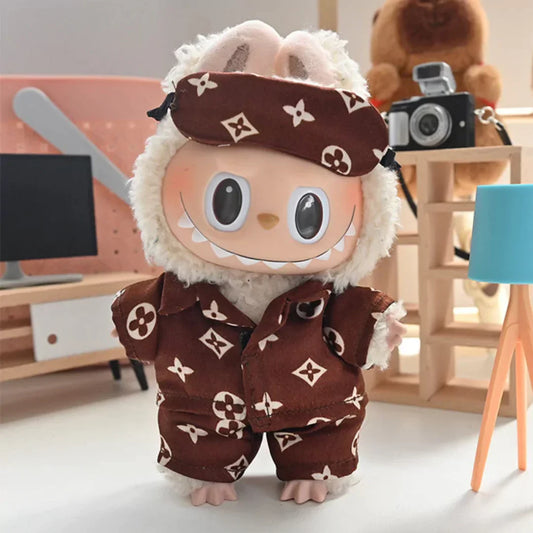 Handmade Luxury-Style Brown Pajama Outfit