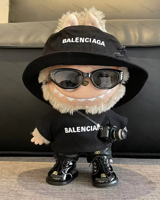 Handmade Mega-Size Luxury-Inspired Black Hat & Mini Camera Outfit