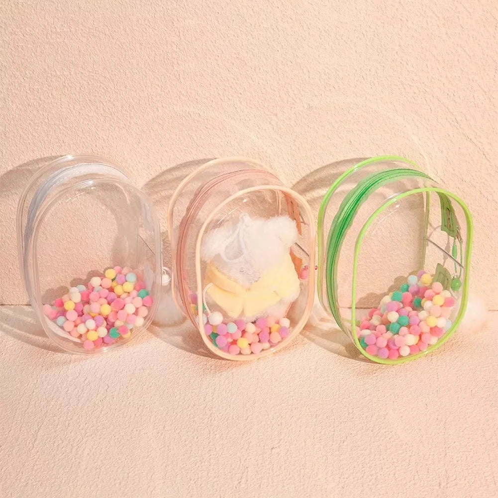 18Cm PVC Storage Keychain Bag Organizer Box Doll Bag for Labubu Doll(No Doll) #467187