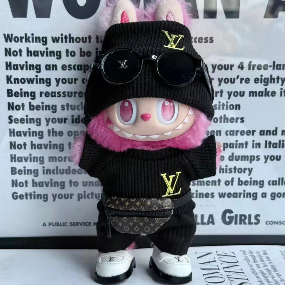 Handmade Luxury-Inspired Black Streetwear Outfit