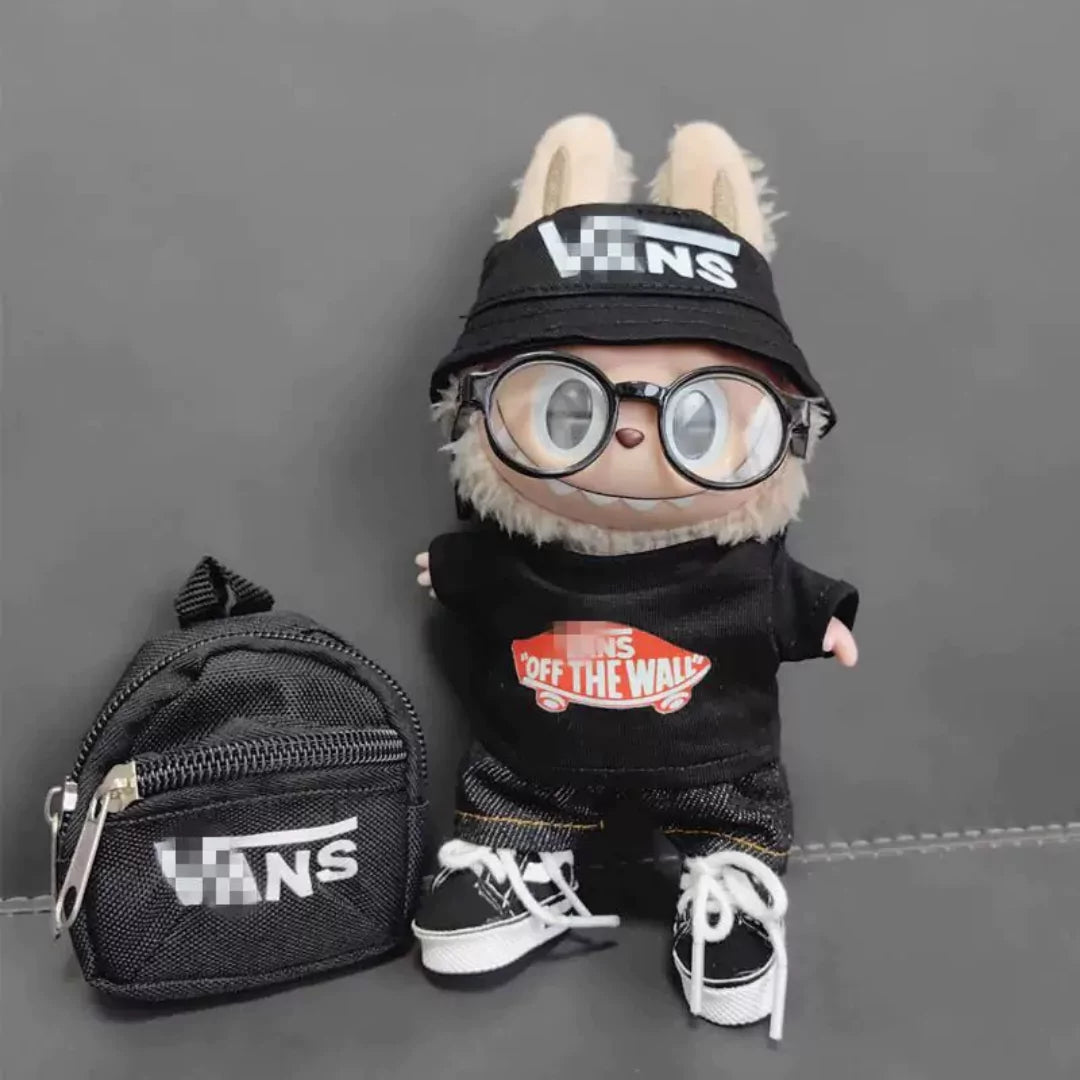 Handmade Luxury-Inspired Black Skater Outfit