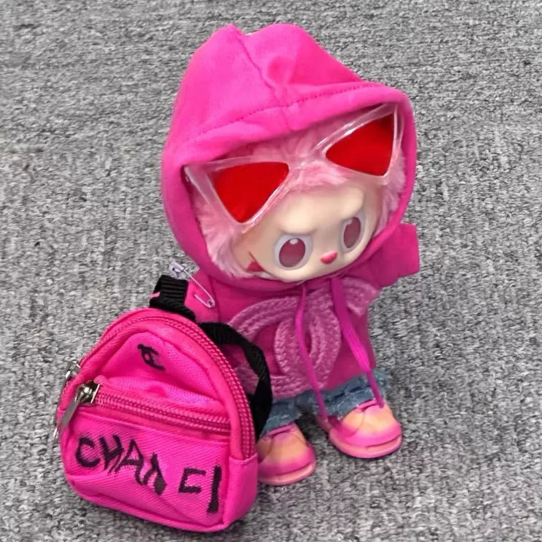 Handmade Luxury-Inspired  Hot Pink Streetwear-Inspired Outfit