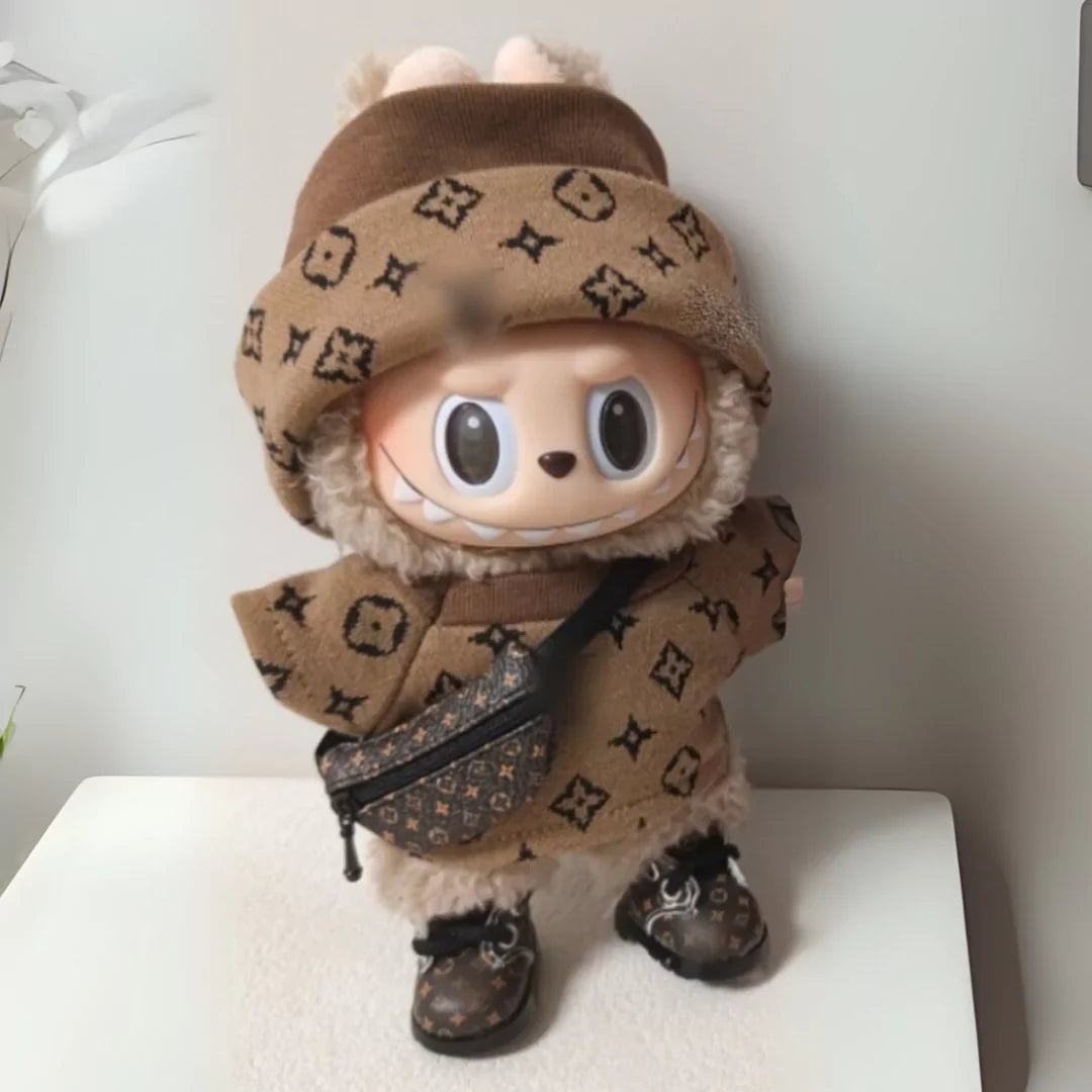 Handmade Luxury-Inspired Brown Monogram Outfit