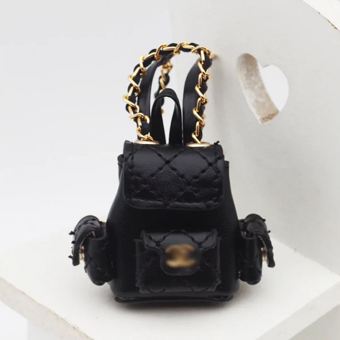 Mini Luxury-Inspired Backpack for Dolls