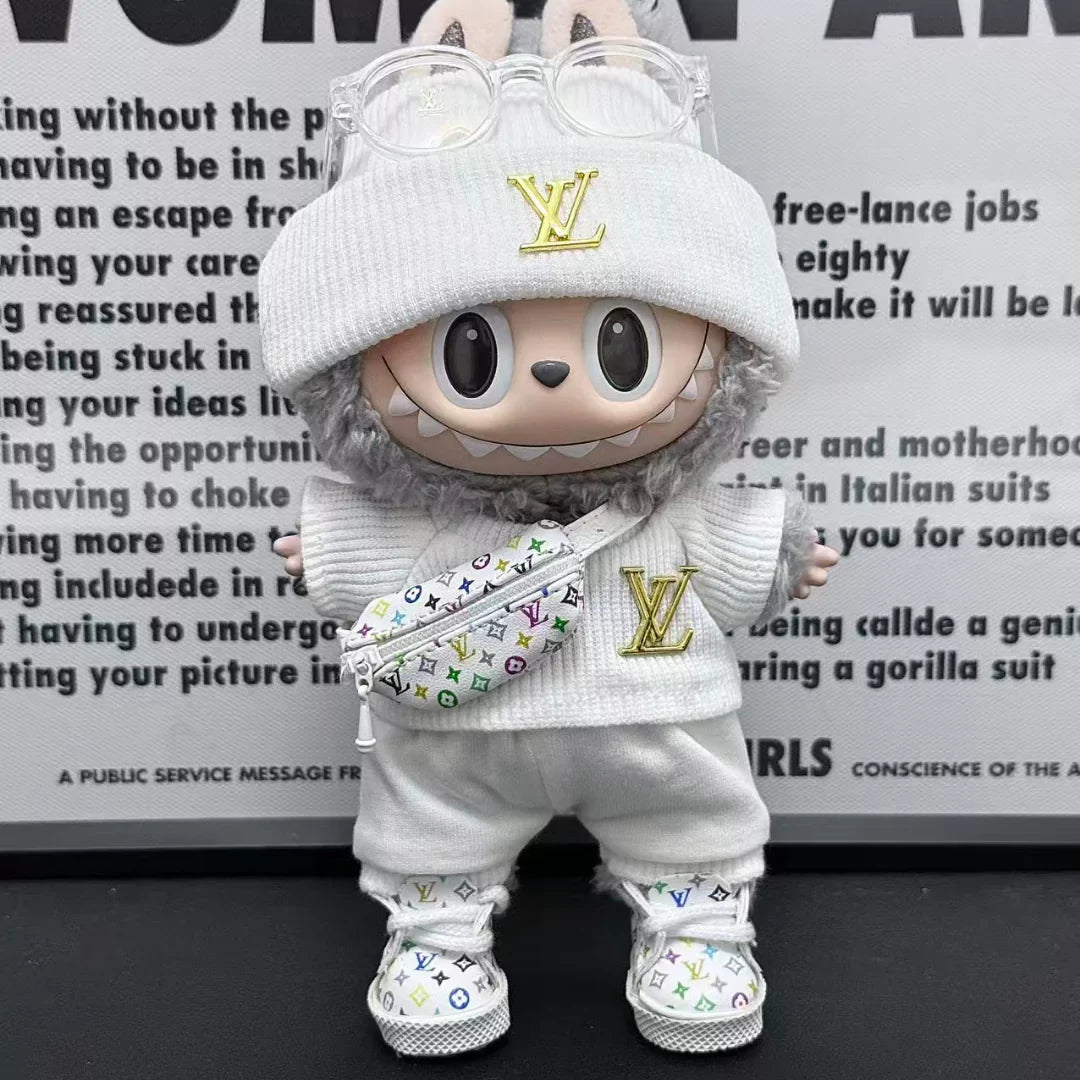 Handmade Luxury-Inspired White Knit Outfit