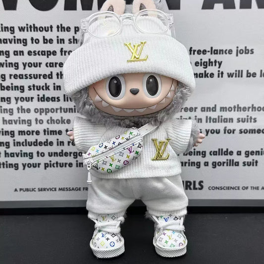 Handmade Luxury-Inspired White Knit Outfit