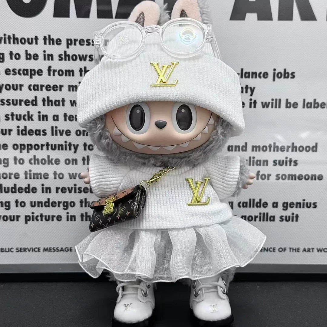 Handmade Luxury-Inspired White Skirt Outfit